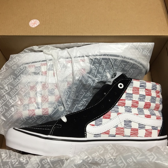 Vans Other - NWT Rare Vans Sk8-Hi Pro Sketchy Check Checkerboard Skate Shoes